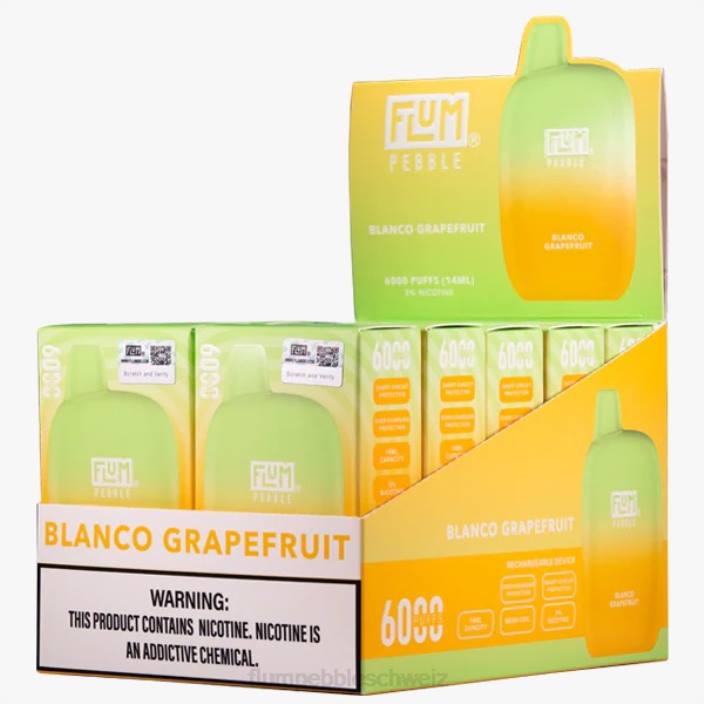 Blanco-Grapefruit FLUM PEBBLES 6000 Züge 10 Packungen - FLUM PEBBLE Schweiz RD8B11