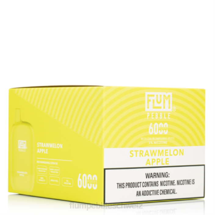 Erdbeer-Apfel FLUM PEBBLES 6000 Züge 10 Packungen - FLUM PEBBLE vape price RD8B79