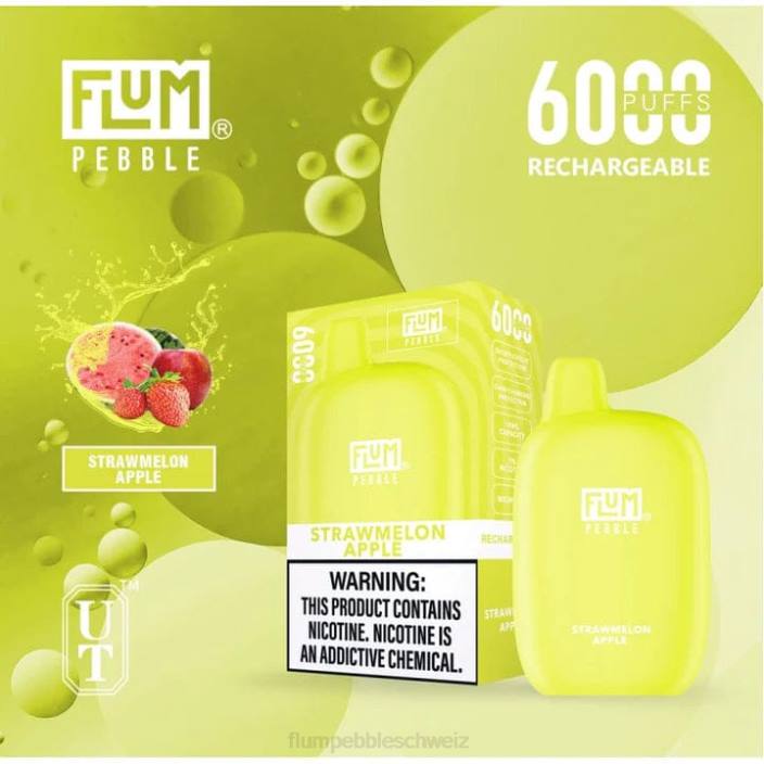 Erdbeer-Apfel FLUM PEBBLES 6000 Züge - FLUM PEBBLE review RD8B78