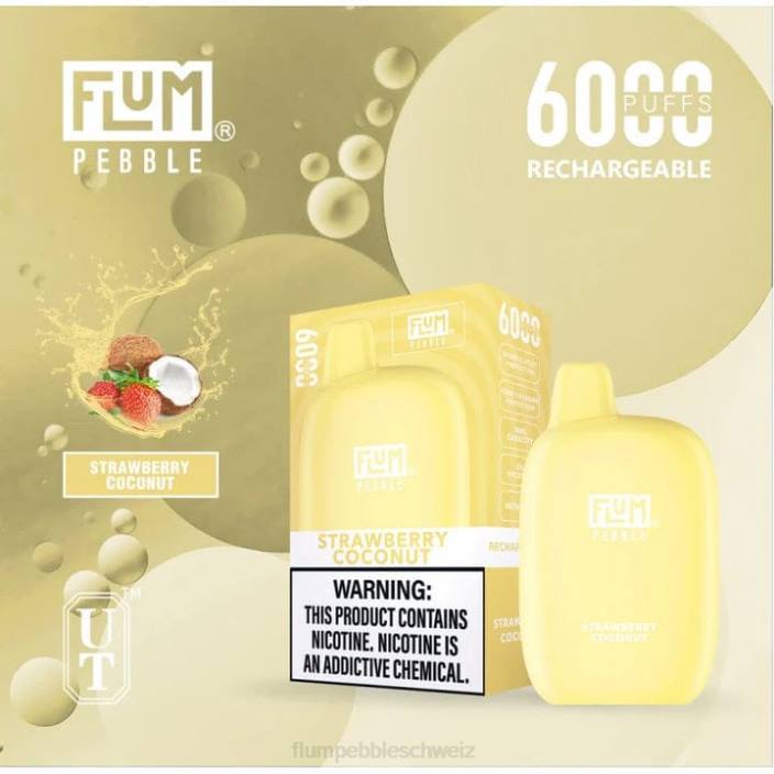 Erdbeer-Kokosnuss FLUM PEBBLES 6000 Züge - FLUM PEBBLE Geneva RD8B72
