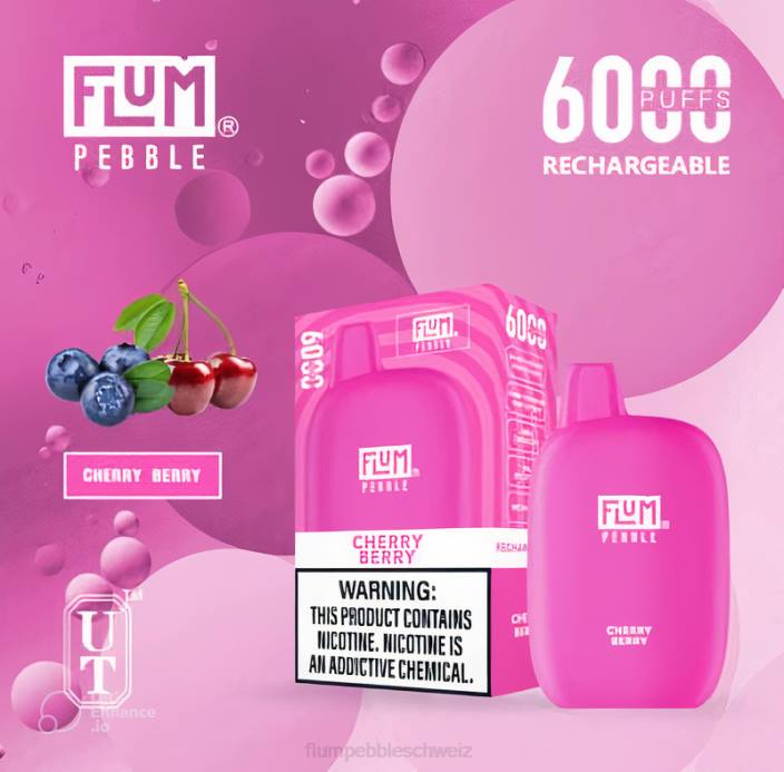 Kirschbeere FLUM PEBBLES 6000 Züge - FLUM PEBBLE vape near me RD8B20