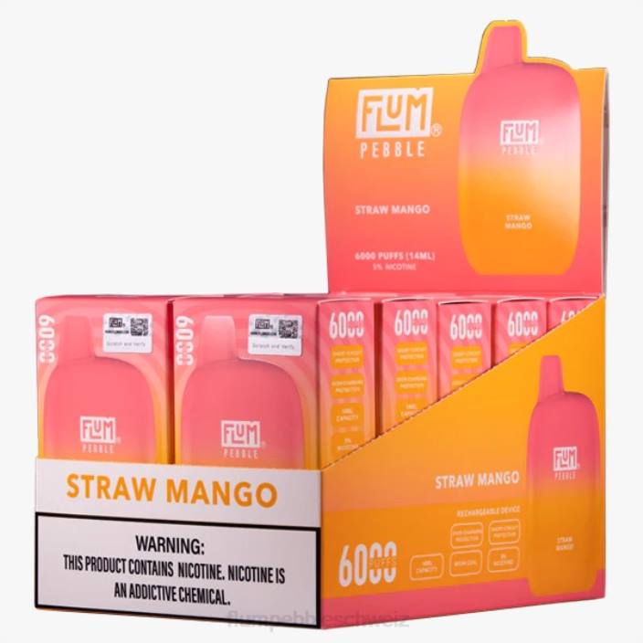 Strohmango FLUM PEBBLES 6000 Züge 10 Packungen - FLUM PEBBLE vape price RD8B69