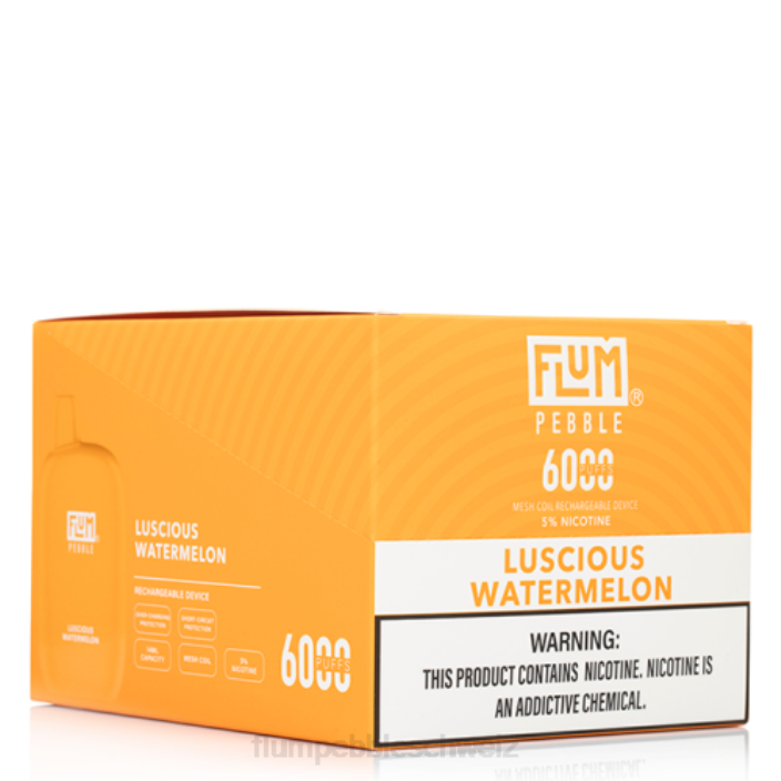 köstliche Wassermelone FLUM PEBBLES 6000 Züge 10 Packungen - FLUM PEBBLE Schweiz RD8B51
