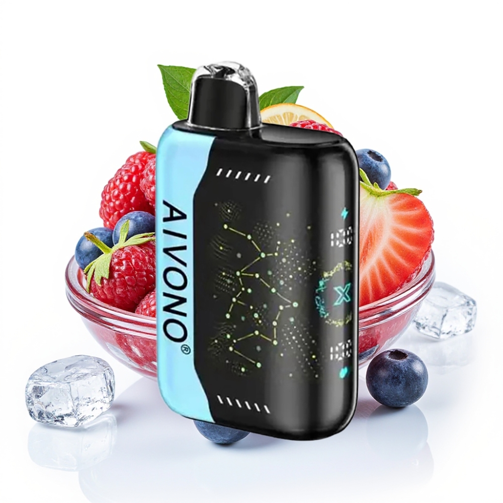Aivono AIM BOOM 25000 Puffs Einweg-Vape Blaue Himbeere Eis mit 5% Nikotin, 650mAh, Typ-C