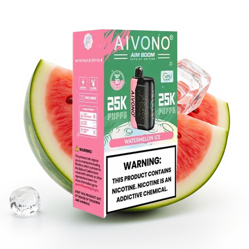 Aivono AIM BOOM 25000 Puffs Einweg-Vape Wassermelone Eis – 28ml, 650mAh, Typ-C