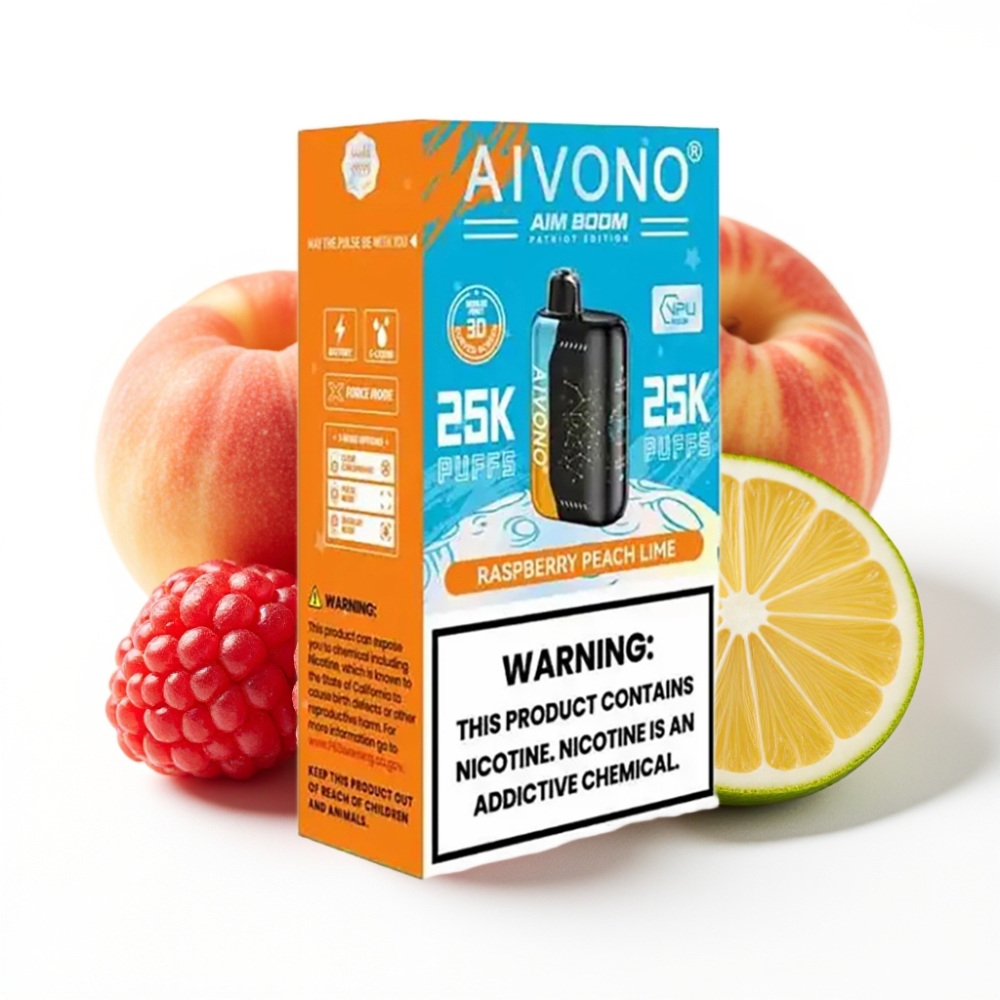 Aivono AIM BOOM 25000 Puffs Himbeer Pfirsich Limette 0-5% Nikotin 28ml 650mAh
