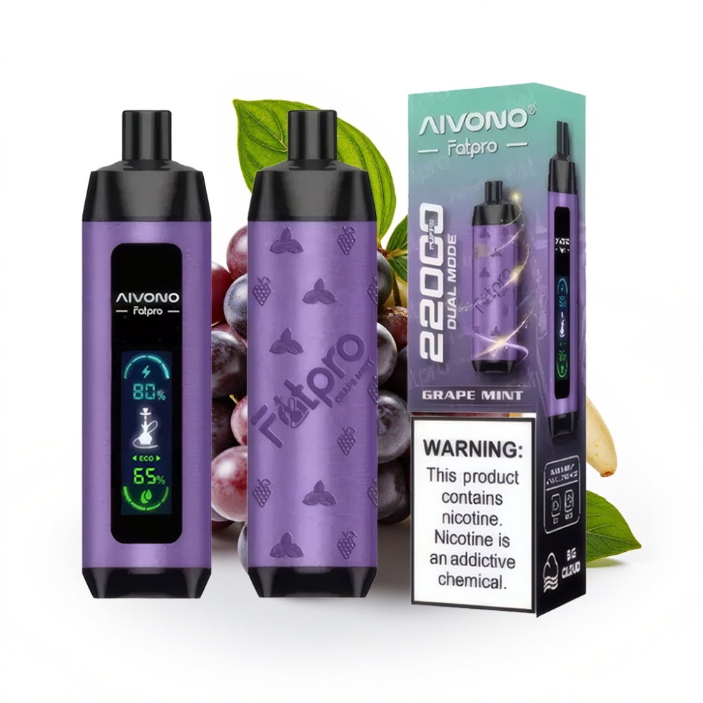 Aivono AIM FATPRO 22000 Puffs Grape Minze Einweg-Vape 28ml 5% Nikotin 600mAh