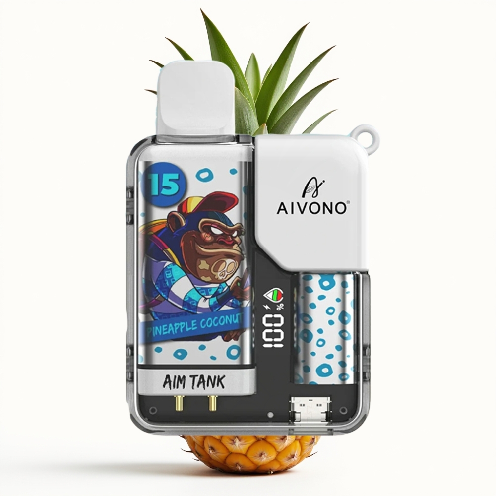 Aivono AIM-TANK 9500 Puffs Einweg-Vape Ananas Kokos 18ml 650mAh LCD