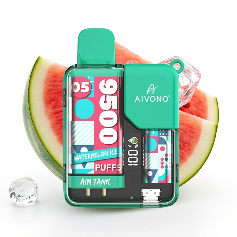 Aivono AIM-TANK 9500 Puffs Einweg-Vape Wassermelone Eis – 18ml, 650mAh, LCD