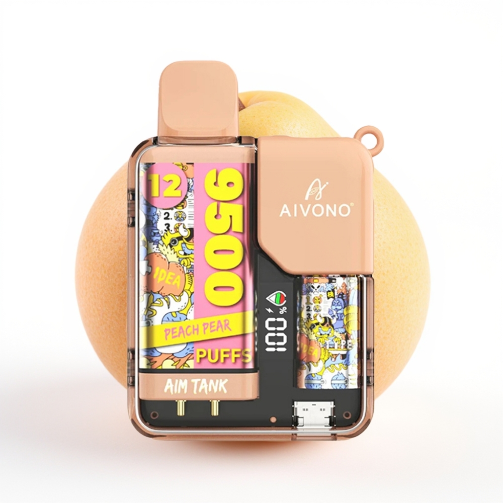 Aivono AIM-TANK 9500 Puffs Pfirsich-Birne 18ml 650mAh LCD Mesh Coil