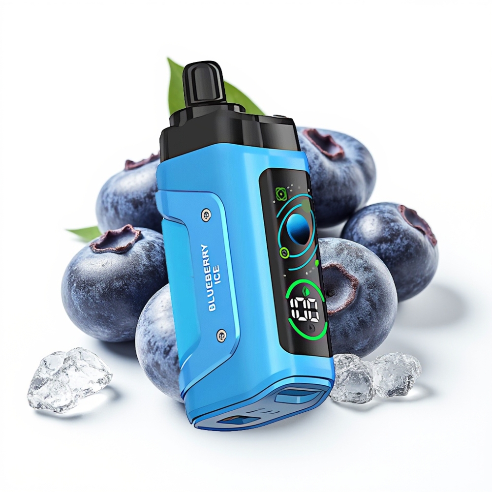 Razz Bar 45000 Puffs Einweg-Vape Blaubeer-Eis, 1.0 Ohm Mesh Coil, Typ-C-Aufladung