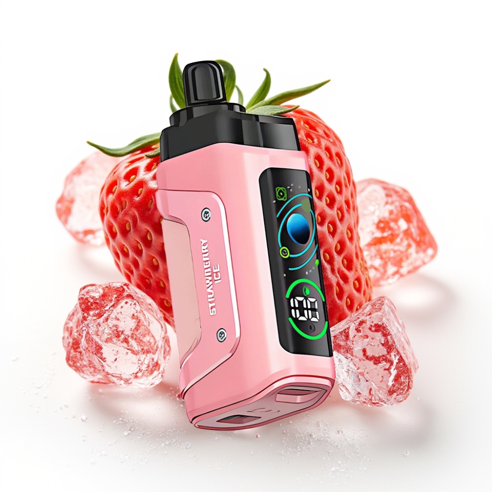 Razz Bar 45000 Puffs Einweg-Vape Erdbeer-Eis, 1.0 Ohm Mesh Coil, Typ-C-Ladung