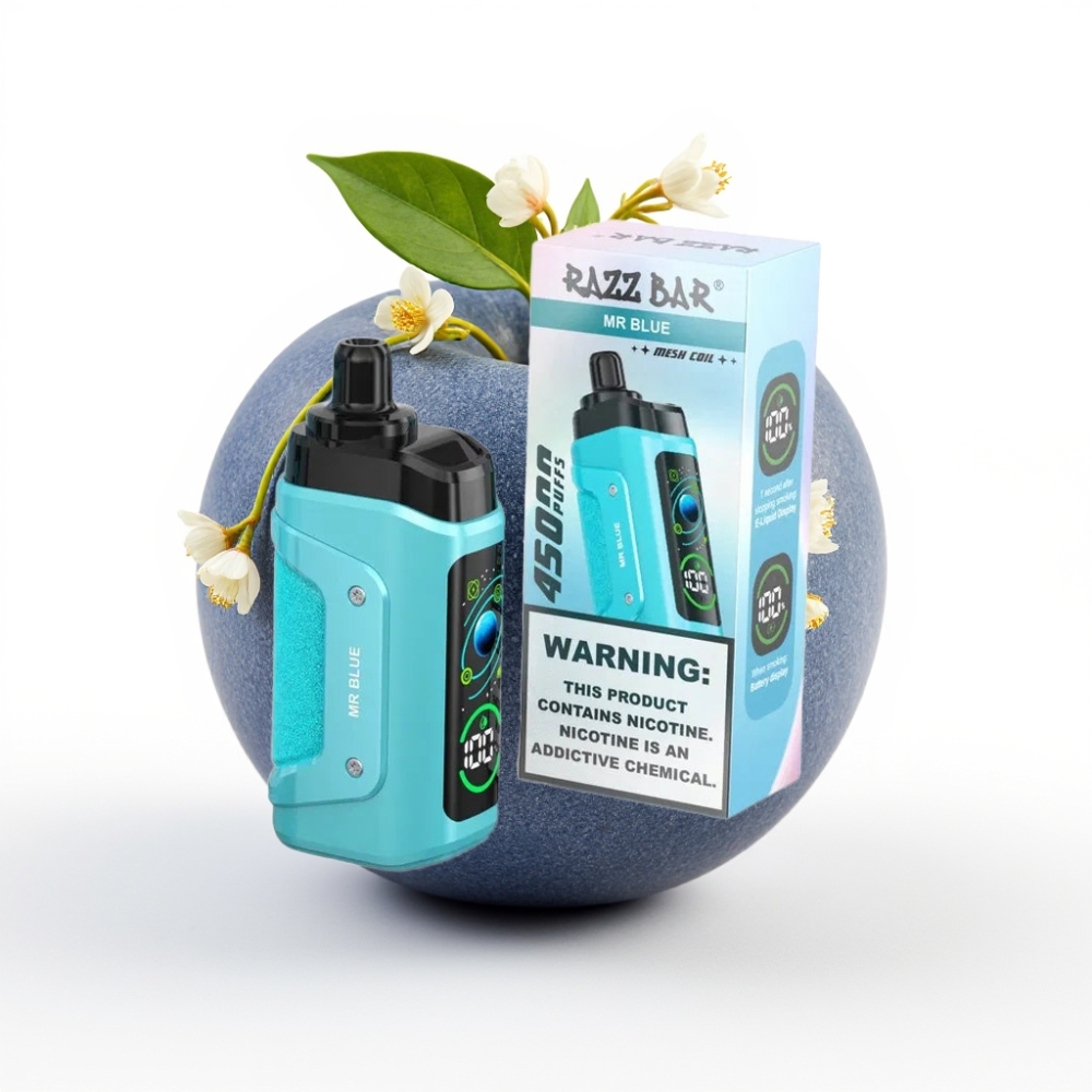 Razz Bar 45000 Puffs Einweg-Vape Herr Blau – 1.0 Ohm Mesh, Typ-C, 20 mg/ml