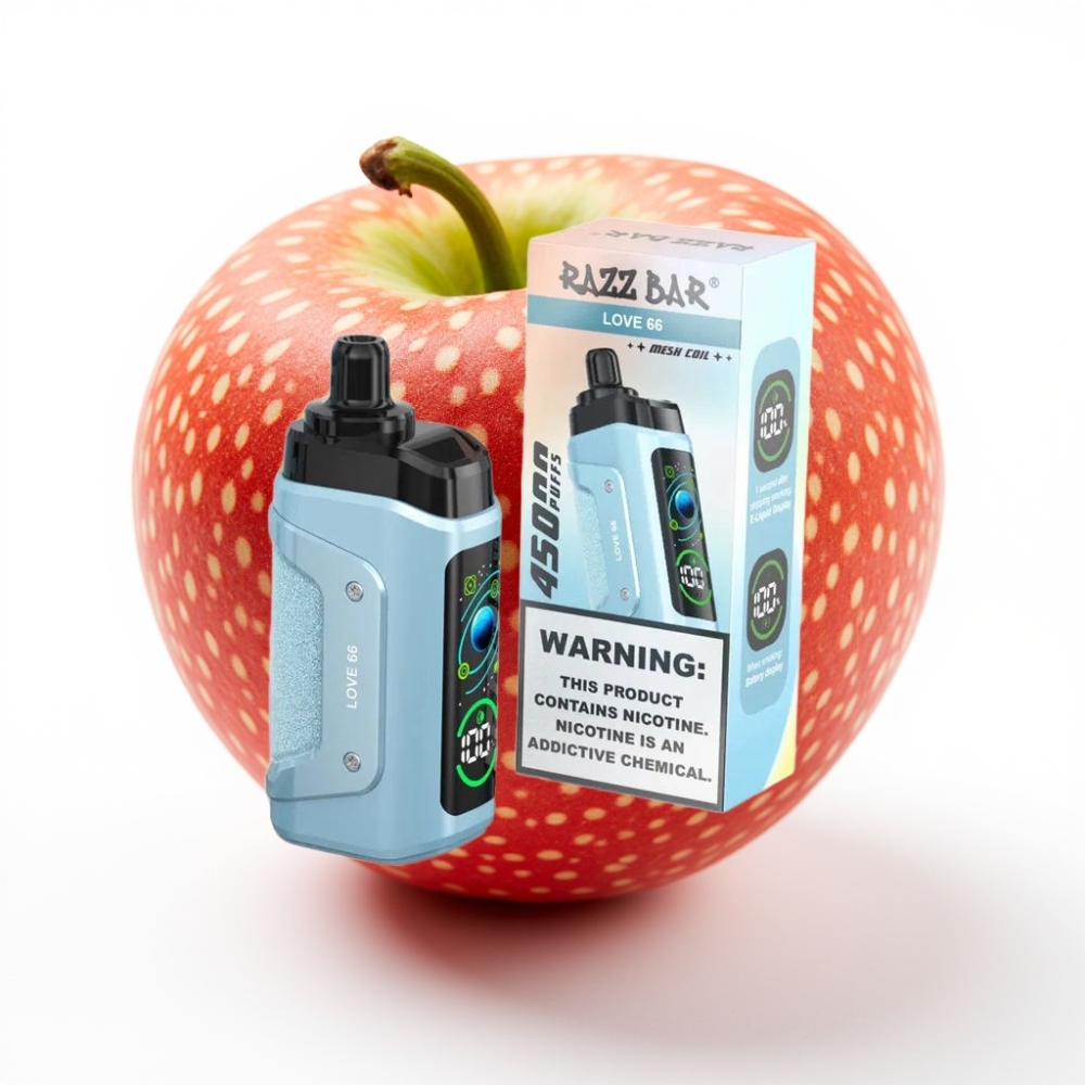 Razz Bar 45000 Puffs Einweg-Vape Liebe 66 – 1,0 Ohm Mesh Coil, Typ-C, 20 mg/ml