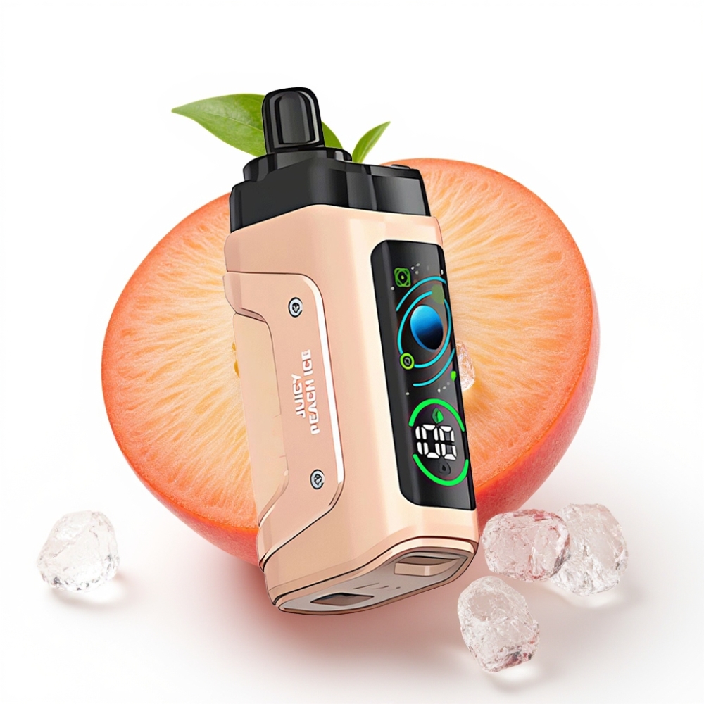 Razz Bar 45000 Puffs Einweg-Vape Saftiger Pfirsich Eis – 1,0 Ohm Mesh Coil, Typ-C, 650 mAh