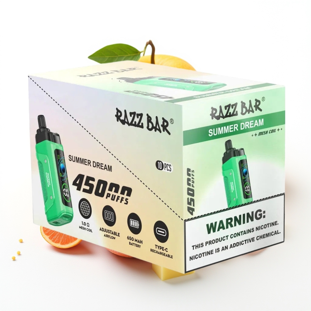Razz Bar 45000 Puffs Einweg-Vape Sommertraum – 1,0 Ohm Mesh, 650 mAh, Typ-C