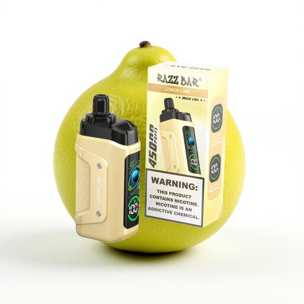 Razz Bar 45000 Puffs Einweg-Vape Zitrone-Limette – 20 mg/ml, Typ-C, 1.0 Ohm Mesh