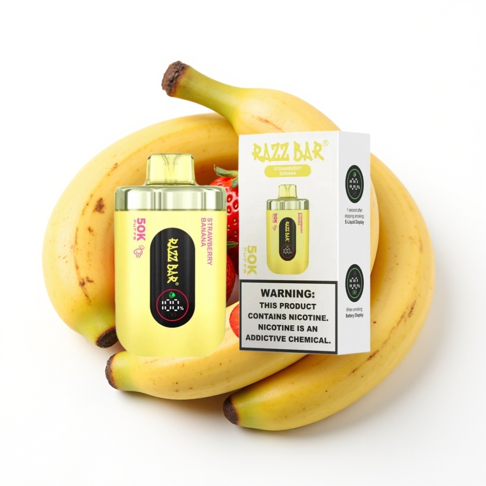 Razz Bar 50K Puffs Einweg-Vape Erdbeer Banane – 50000 Puffs, 1.0 Ohm Mesh, Typ-C
