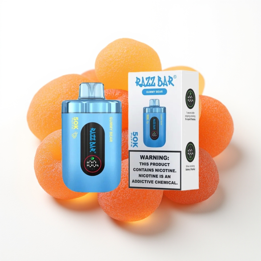 Razz Bar 50K Puffs Einweg-Vape Gummibär – 50000 Züge, 1.0 Ohm Mesh, Typ-C