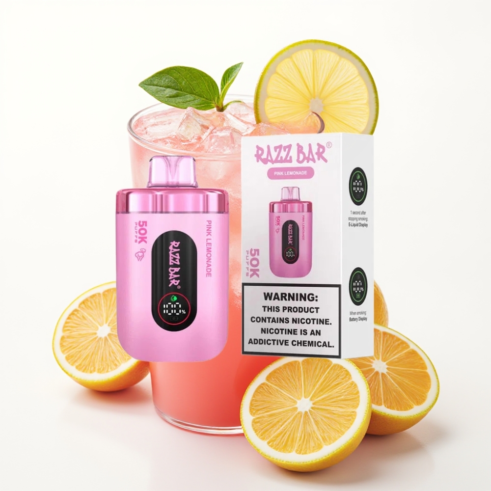 Razz Bar 50K Puffs Einweg-Vape Pink Lemonade (50.000 Züge, 1.0 Ohm Mesh Coil, Typ-C)