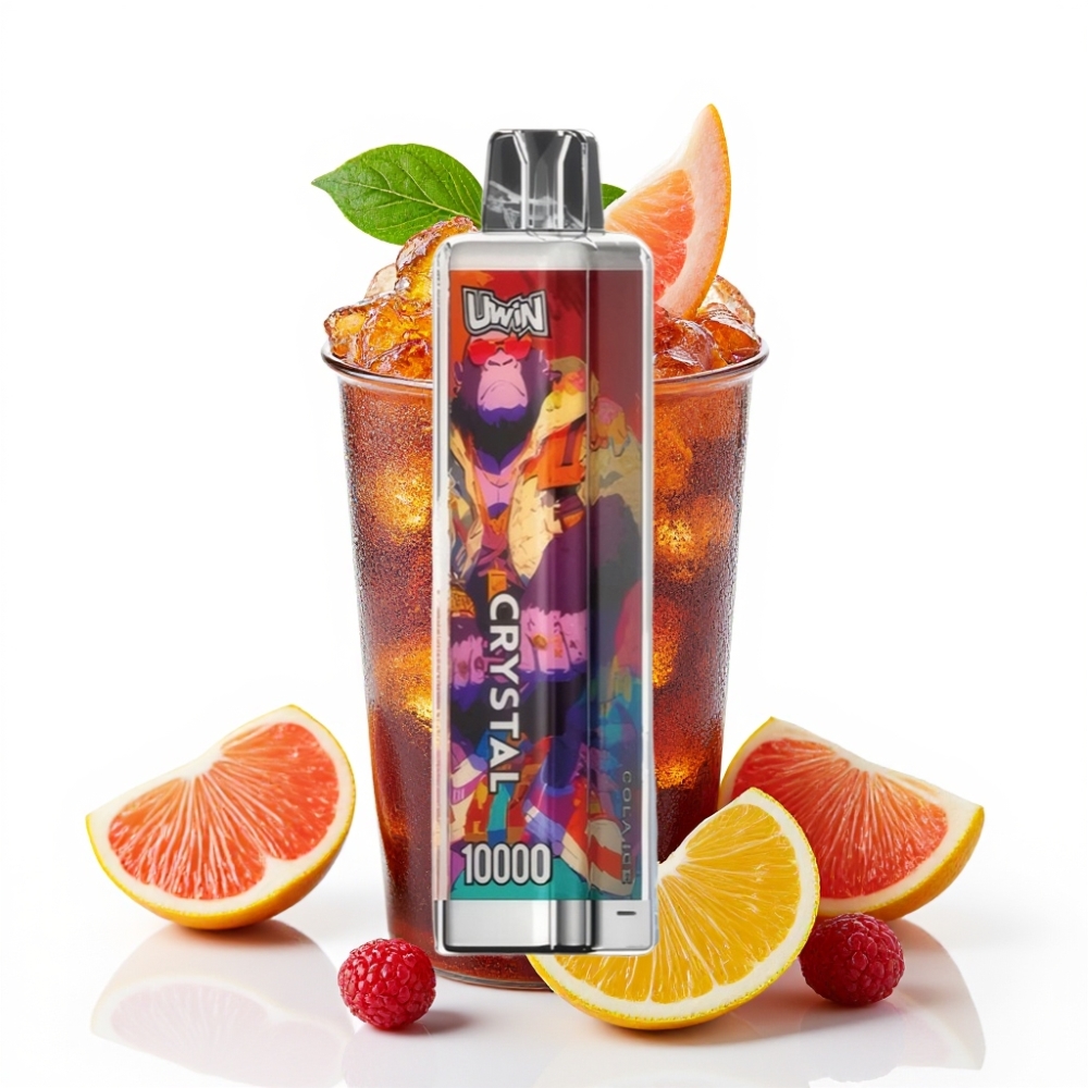 UWIN Crystal 10000 Puffs Cola-Eis | 18ml, 650mAh, Typ-C, RGB