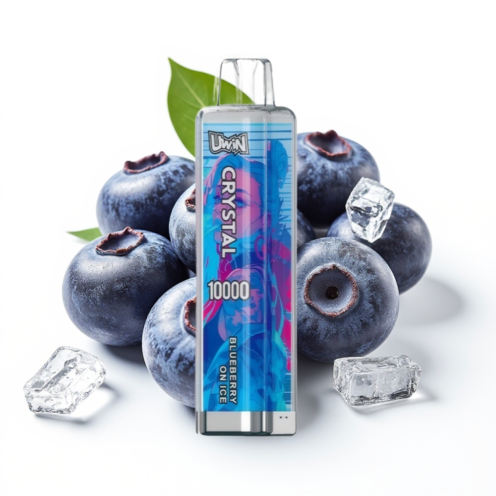 UWIN Crystal 10000 Puffs Einweg-Vape Blaubeer-Eis – 18ml, 10.000 Züge, 0,8 Ohm Mesh Coil, RGB