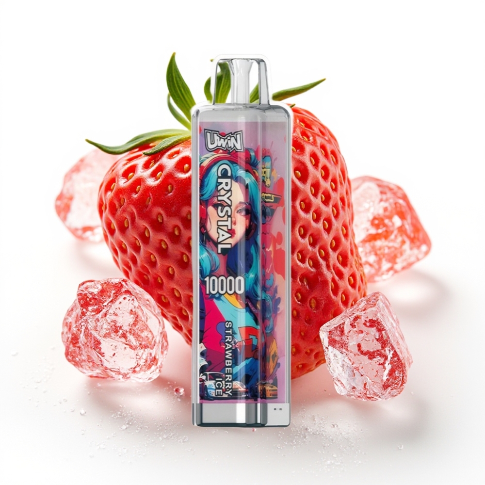 UWIN Crystal 10000 Puffs Einweg-Vape Erdbeer-Eis – 18ml, 650mAh, Typ-C