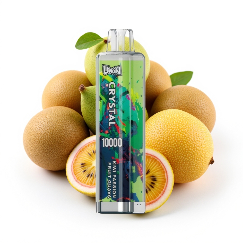 UWIN Crystal 10000 Puffs Einweg-Vape Kiwi Passionsfrucht Guava – 18ml, 650mAh, Typ-C