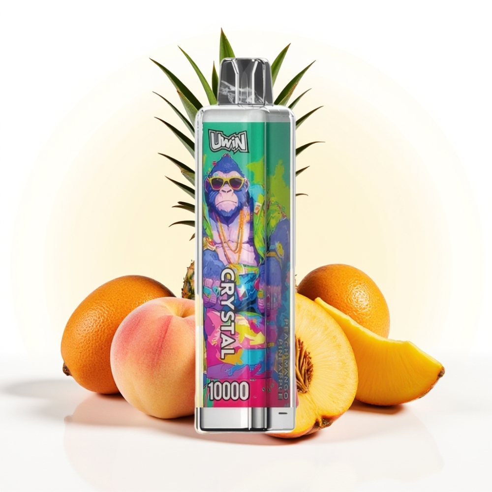 UWIN Crystal 10000 Puffs Einweg-Vape Pfirsich Mango Ananas – 18ml, 650mAh, Typ-C