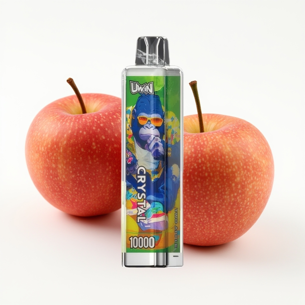 UWIN Crystal 10000 Puffs Einweg-Vape Zwei Apfel – 18ml, 650mAh, Typ-C, RGB