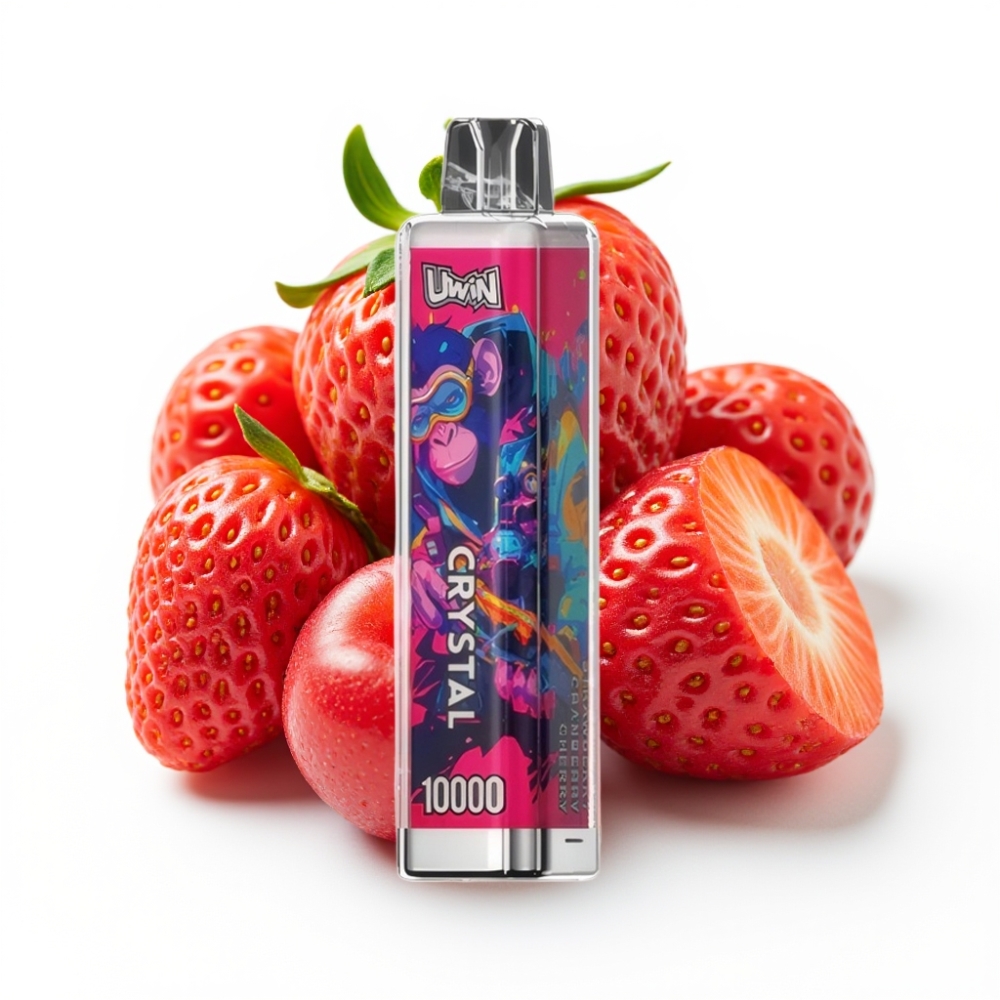 UWIN Crystal 10000 Puffs – Erdbeer Cranberry Kirsche – 18ml, 650mAh, Typ-C