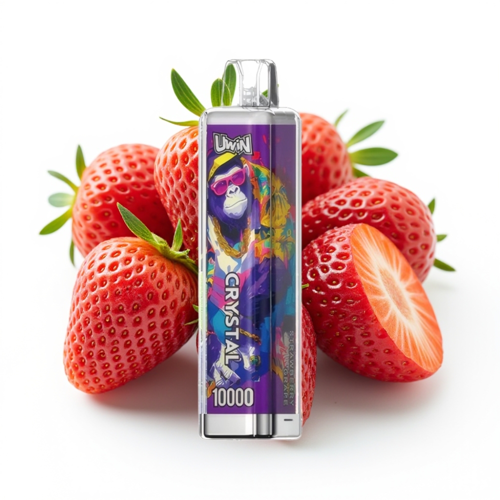 UWIN Crystal 10000 Puffs Erdbeer-Traube Einweg-Vape – 18ml, 650mAh, Typ-C