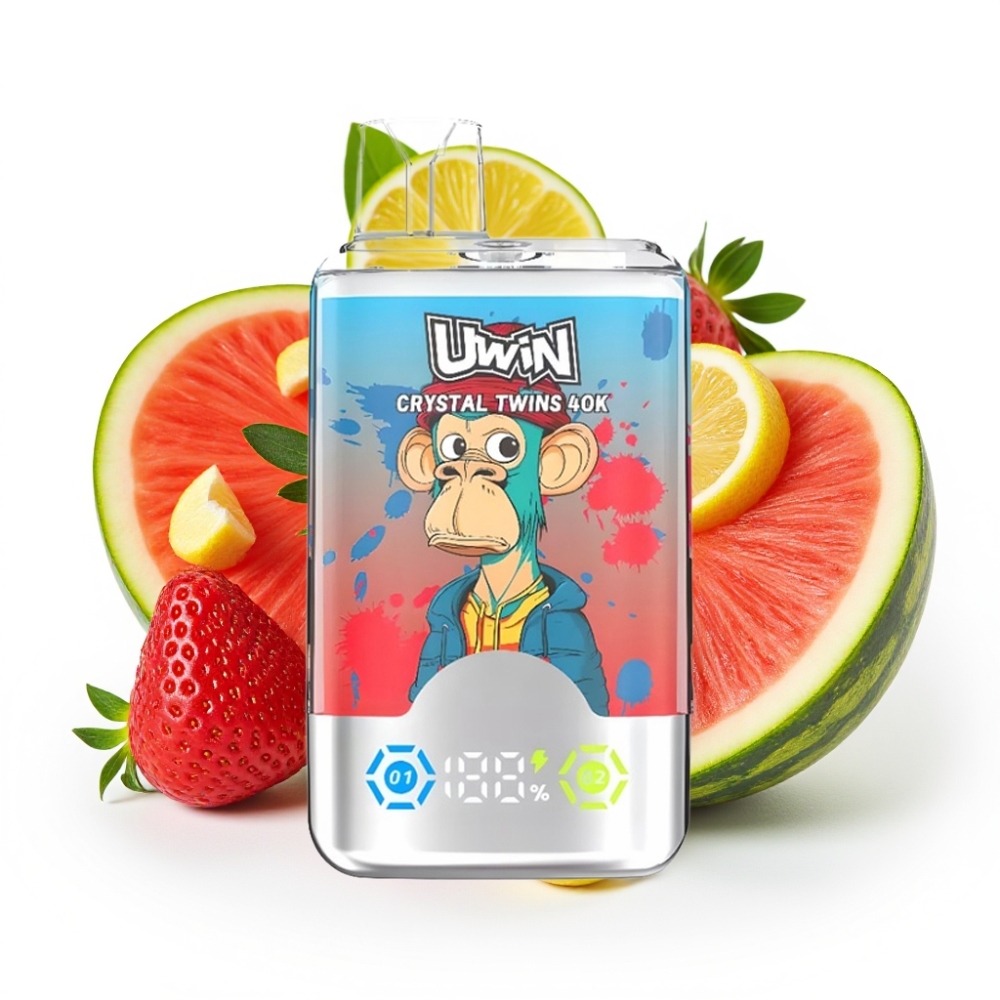 UWIN Crystal Twins 40000 Puffs Einweg-Vape Erdbeer Wassermelone Zitrone Limette 32ml 850mAh Typ-C