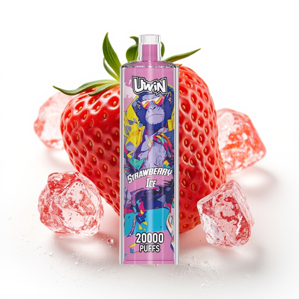 Uwin Shisha Hookah Crystal 20000 Puffs Erdbeer-Eis 22ml Mesh Coil Type-C