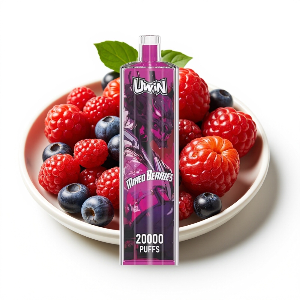 Uwin Shisha Hookah Crystal 20000 Puffs Mixed Beeren 0-5% Nikotin 22ml Mesh Coil Type-C